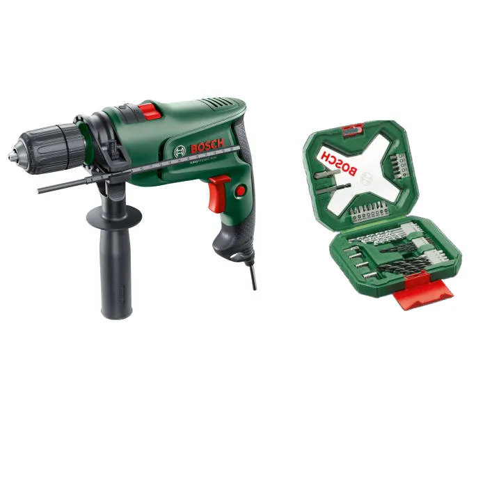 Pack Bosch EasyImpact 600: Taladro Percutor 600W con Set 34 Piezas X-Line