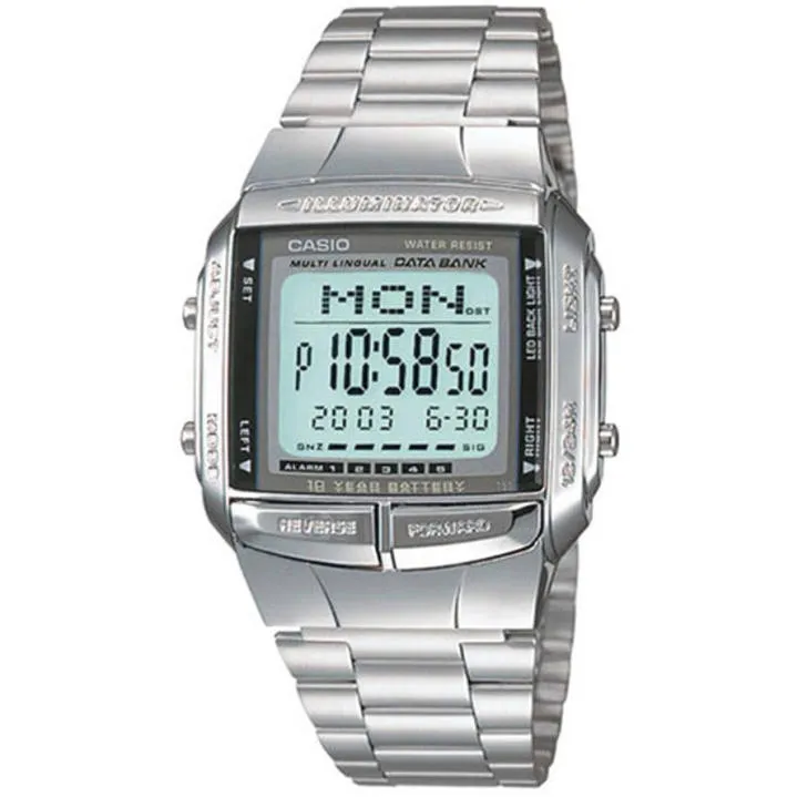 Reloj Digital Casio DB-360-1ADF Data Bank Unisex Plateado