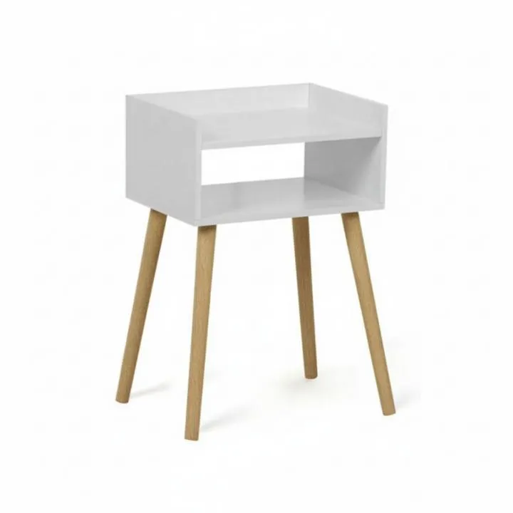Mesitas de Noche MOBLEKIT Madera y Metal - Diseño Nórdico/Industrial