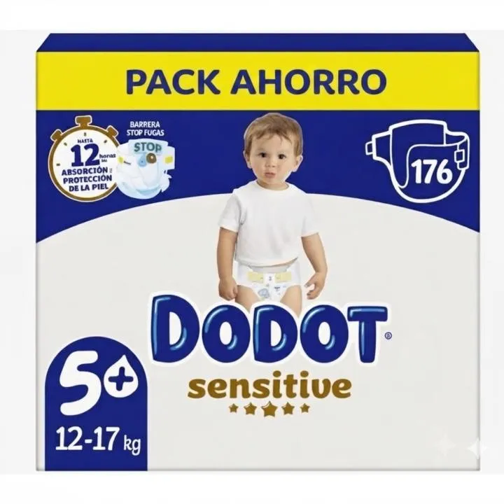 Dodot Pañales Sensitive Extra Talla 4+ y 5+ en Miravia
