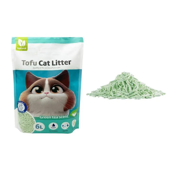 Arena Aglomerante de Tofu para Gatos con Control de Olores y Fácil Limpieza