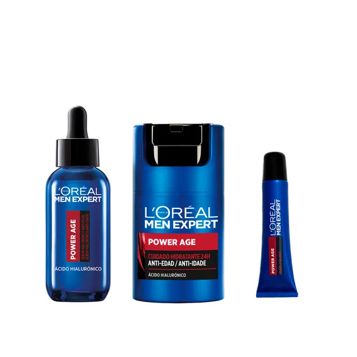 L'Oréal Paris Men Expert Rutina POWER AGE Sérum + Cuidado Hidratante 24h + Contorno de Ojos