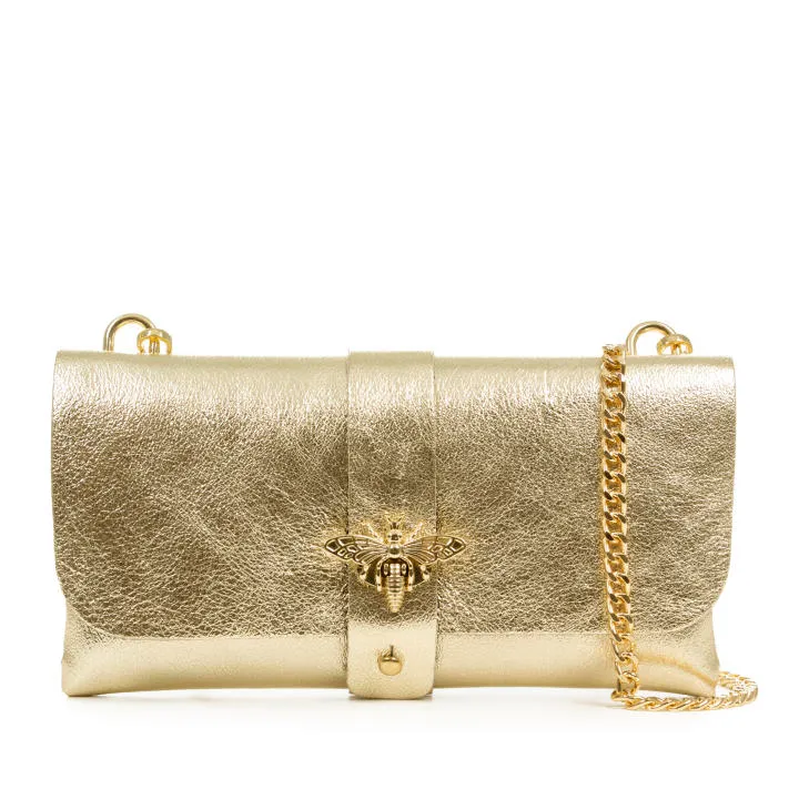 Firenze Artegiani Amaseno Bolso Bandolera Mujer Piel Auténtica Gamuza Lacada Made in Italy