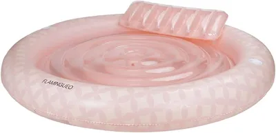 FLAMINGUEO - Colchoneta Redonda Piscina - Tanning Pool Hinchable
