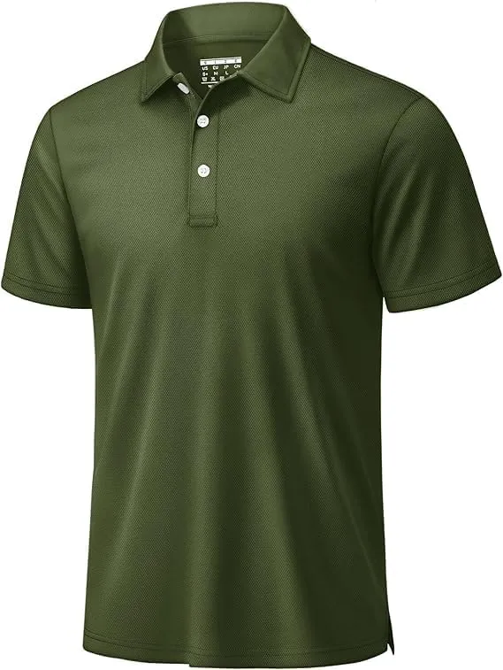 TACVASEN Polo Hombre Manga Corta