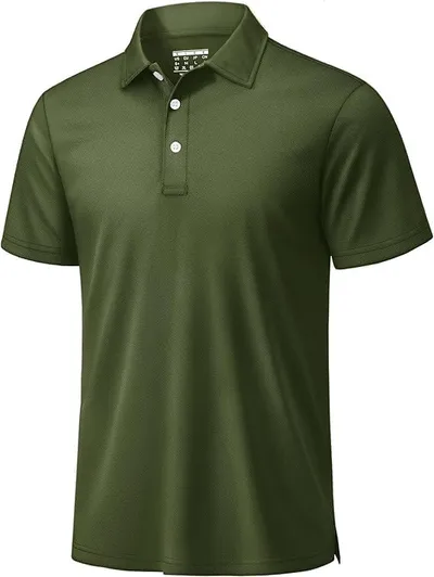 TACVASEN Polo Hombre Manga Corta