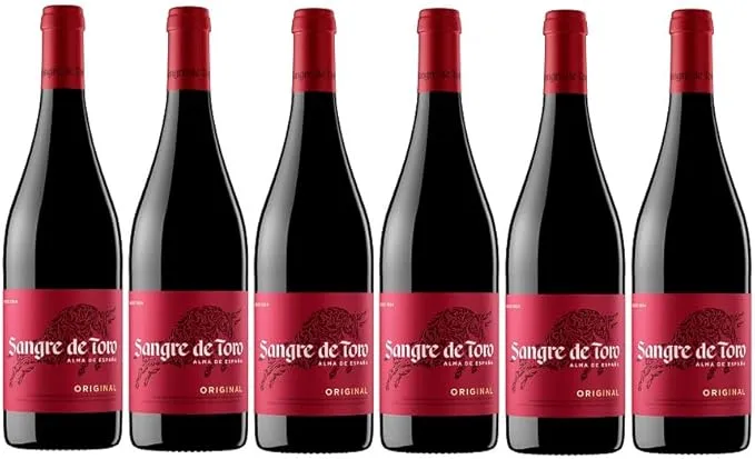 Sangre de Toro Vino Tinto - Lote de 6 Botellas (75 cl cada una)