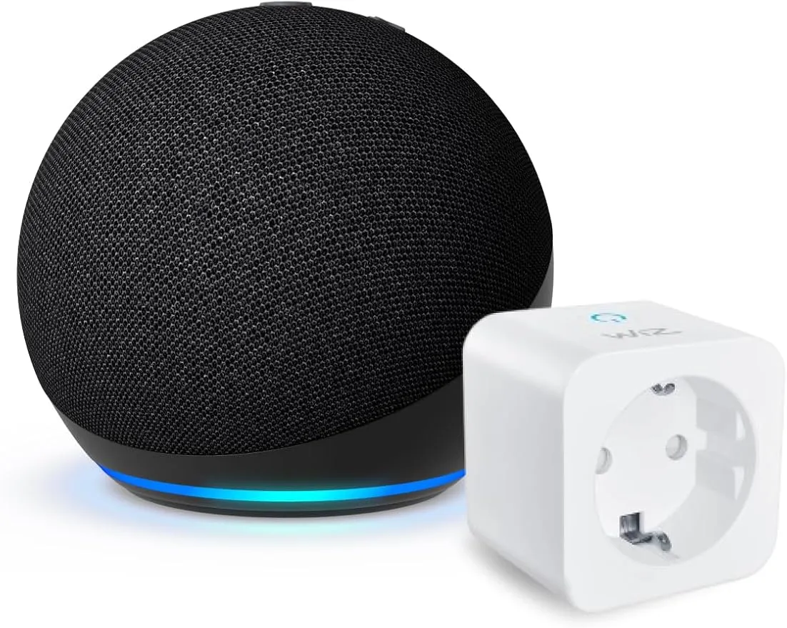 Pack Echo Dot 5ª Gen (Antracita) + Enchufe Inteligente WiZ - Smart Home con Alexa