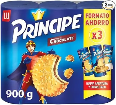 Príncipe Original Galletas Sándwich Rellenas de Crema de Chocolate con Leche