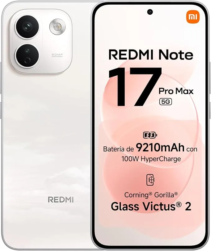 REDMI Note 17 Pro MAX 5G: Smartphone 8+512GB Blanco con Snapdragon 6 Gen 5 y Carga 100W