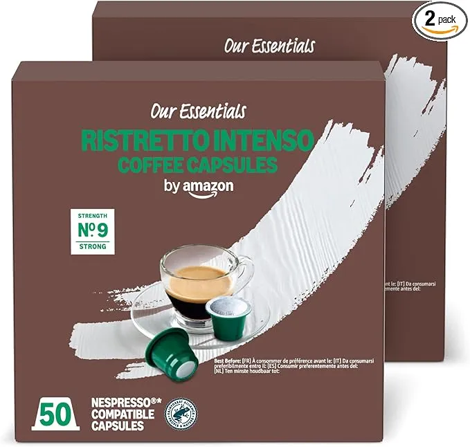 Cápsulas de Café Ristretto Intenso Compatibles Nespresso - 100 Unidades