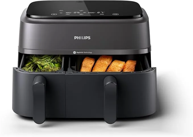 Freidora de Aire Philips Airfryer DualBasket 9L con Pantalla Táctil