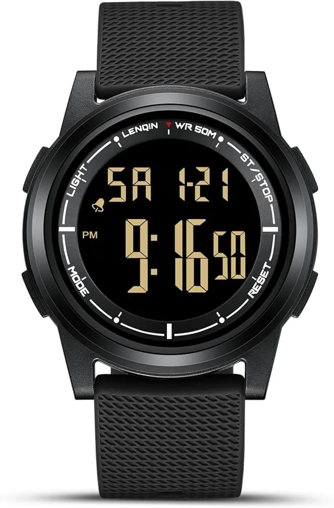 HANPOSH Reloj Analógico Digital Impermeable para Hombre