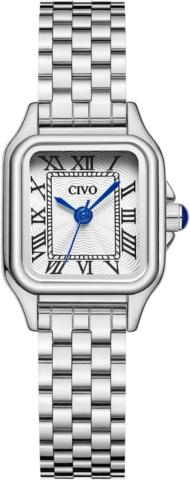 Reloj CIVO Vintage Mujer Acero Inoxidable con Números Romanos