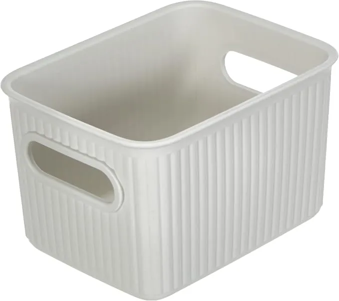 Tatay Cesta Almacenaje Plástico 1,5 L Baobab - Blanca