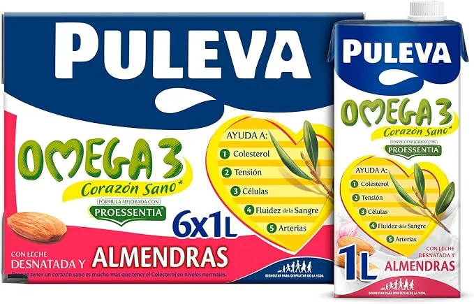 Puleva Omega 3 Almendra, Pack 6x1L