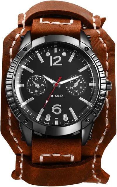 OIDEA Reloj Cuero Steampunk Hombre