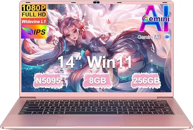 Portátil 14" Celeron N5095, 8GB RAM, 256GB SSD, 1TB LPDDR4, FHD, Win11