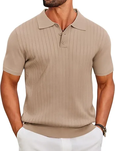 Polo COOFANDY estirable para hombre
