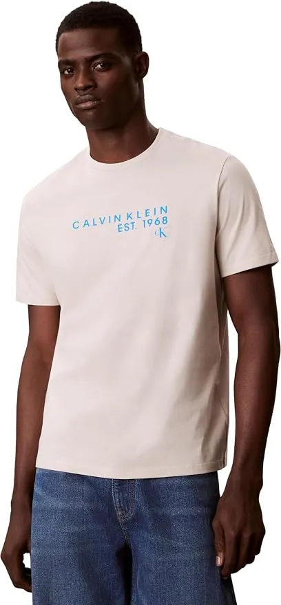 Camiseta Calvin Klein de Manga Corta Hombre Graphic con Cuello Redondo