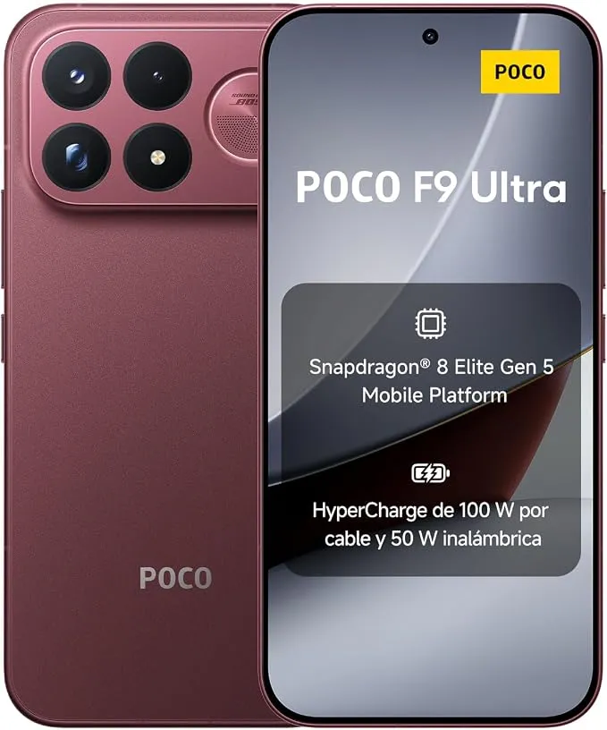 Xiaomi Poco F9 Ultra 16+512GB Cereza Oscuro: Potencia y Cámara de 200MP con Gran Descuento