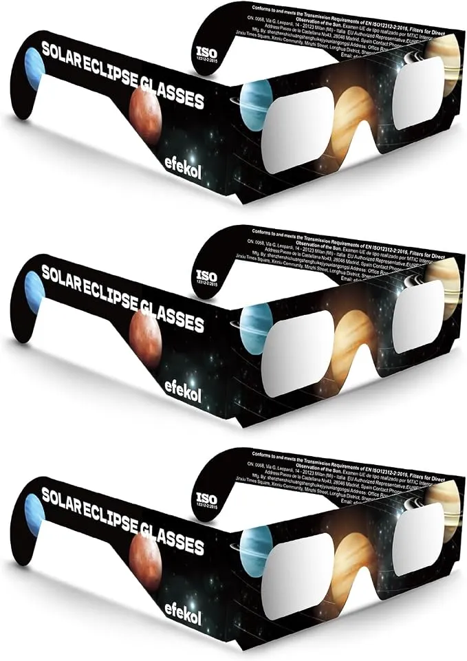 Gafas de Eclipse Solar Efekol Homologadas CE EN ISO 12312-2
