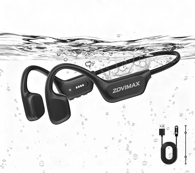 ZOVIMAX Auriculares Conducción Ósea para Natación con MP3 y Bluetooth