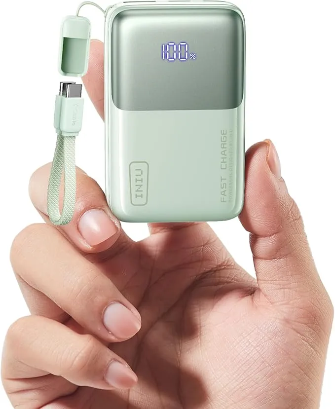 INIU Power Bank 10000mAh, Ultra Mini 45W Carga Rápida Batería Externa