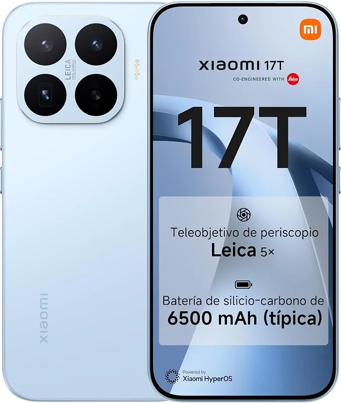 XIAOMI 17T Smartphone 12+256GB Azul Teleobjetivo Leica 5X