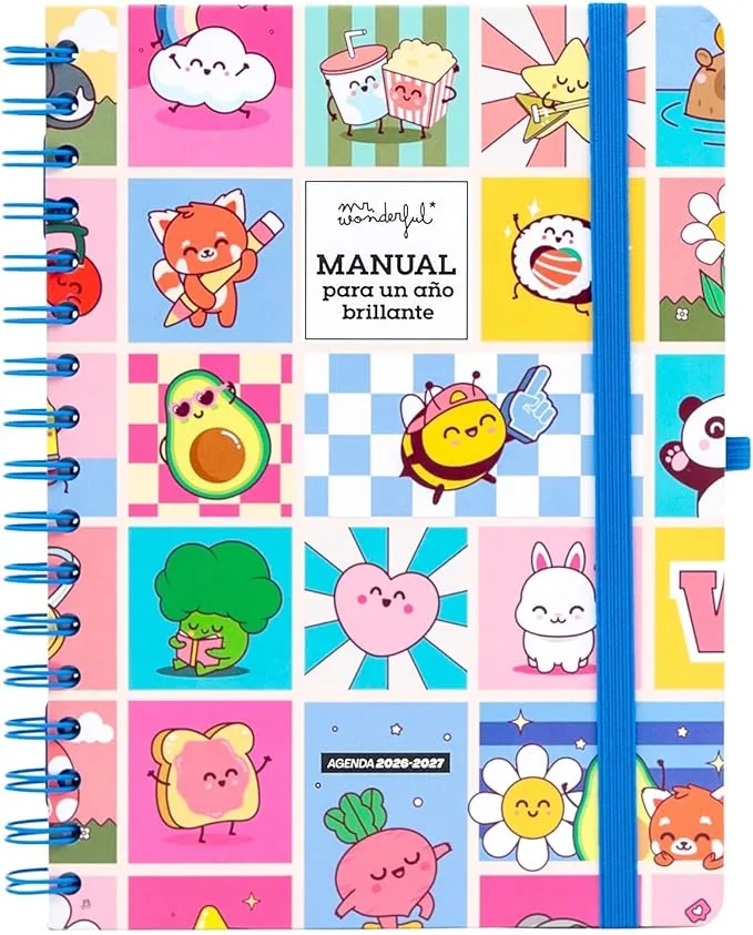 Mr. Wonderful Agenda Escolar 2026-2027 Semanal con Pegatinas y Extras