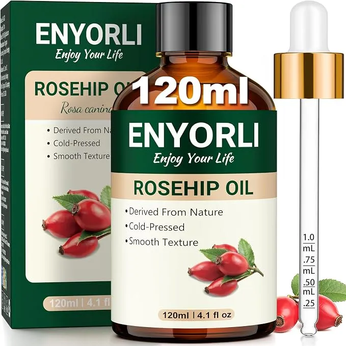 Aceite de Rosa Mosqueta 120ml Prensado en Frío para Piel y Cabello
