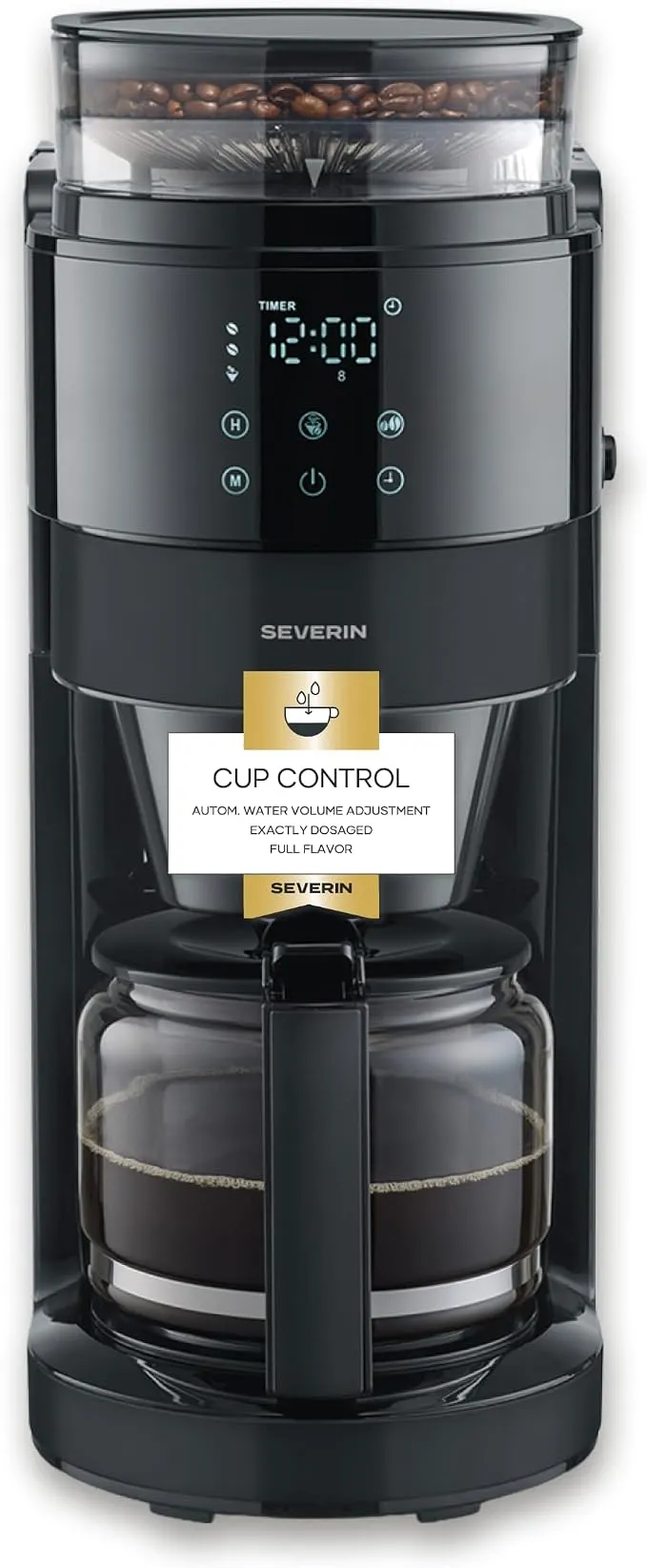 Cafetera Severin de Goteo con Molinillo Integrado, 10 Tazas