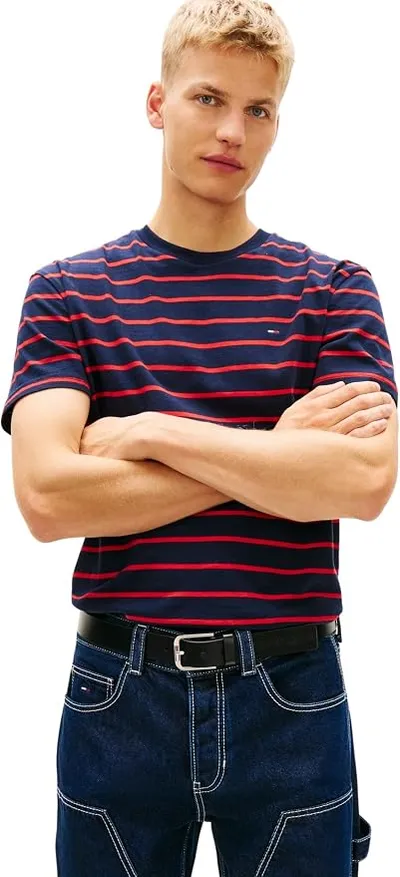 Tommy Jeans TJM Reg Stripe SS tee Camiseta S/S Hombre