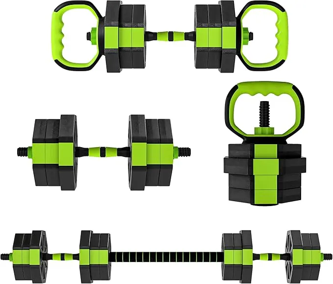 SPORTNOW Juego de Mancuernas Ajustables 6 en 1 hasta 20kg