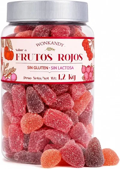 Gominolas Frutos Rojos 1,2 kg Bote Grande