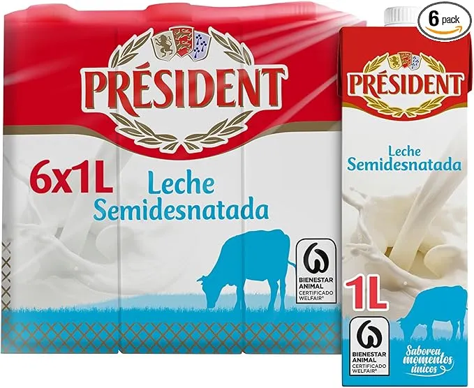Président - Leche Semidesnatada de Bienestar Animal
