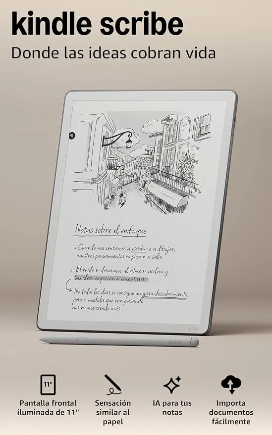 Amazon Kindle Scribe (64 GB) - Lector de Libros Electrónicos con Pantalla de 11" y Lápiz Digital