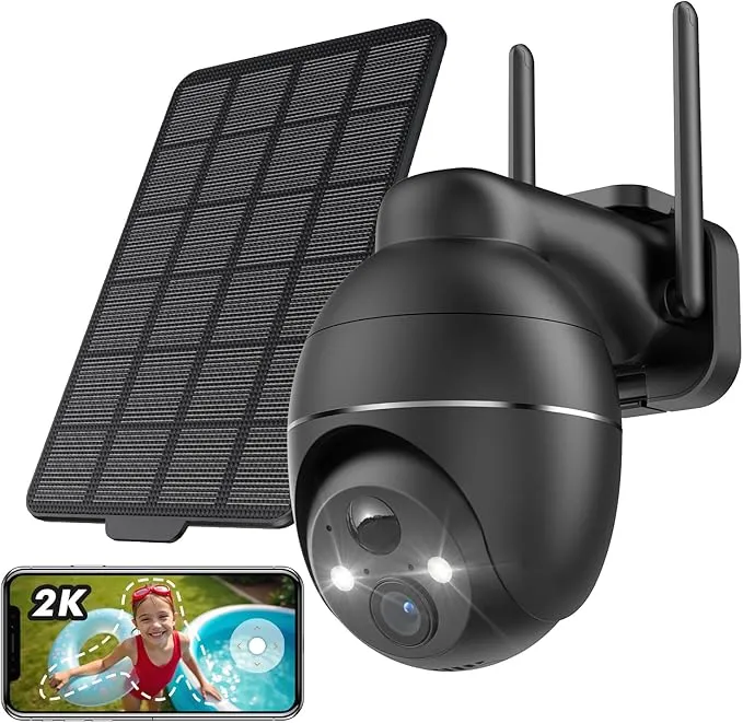 YESKAMOU 2K Cámara Vigilancia WiFi Exterior