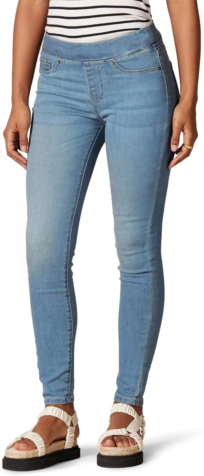 Jeggings Elásticos de Tiro Medio