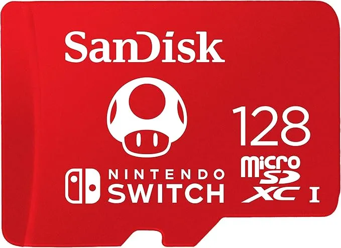 Tarjeta microSD SanDisk 128GB Oficial Nintendo Switch Super Mario Edición Limitada