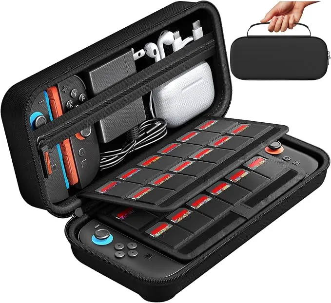 Funda de Transporte Dura para Nintendo Switch 2 con Almacenamiento para 20 Juegos