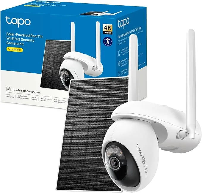Tapo C665G Kit Cámara Vigilancia WiFi Exterior 4K Solar