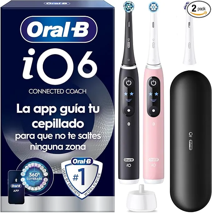Pack 2 Cepillos Dientes Eléctricos Oral-B iO 6 con Accesorios