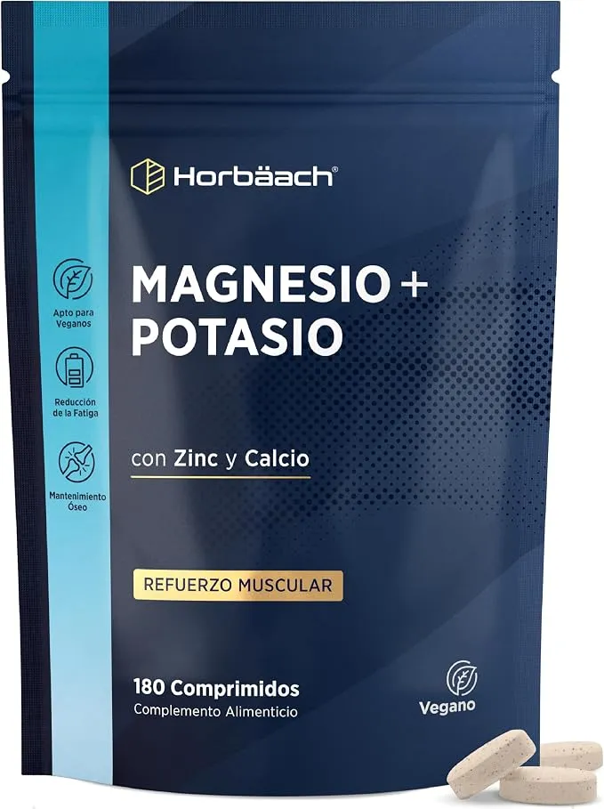 Magnesio y Potasio en Polvo con Vitaminas y Minerales - Suministro para 6 Meses