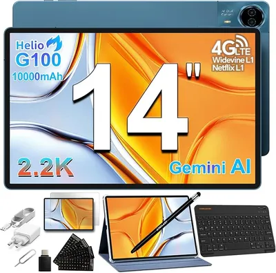 TECLAST T70 Tablet 14 Pulgadas 2.2K Helio G100 2.2GHz Octa-Core, 10000mAh