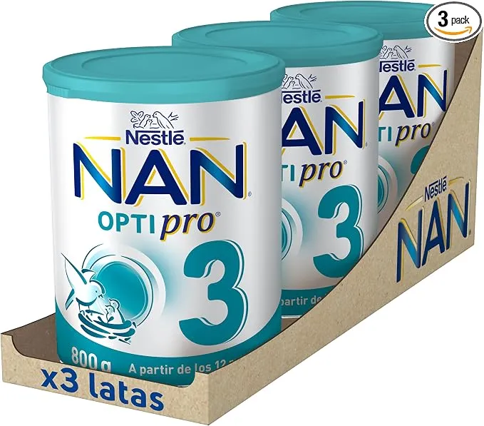 Nestlé NAN OPTIPRO 3 Leche de Crecimiento en Polvo Pack Ahorro 3x800g