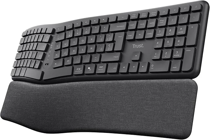 Teclado Ergonómico Inalámbrico Trust Arvia Bluetooth y 2.4GHz