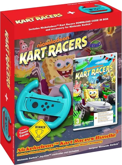 Accesorios PC y Portátiles Marca MERIDIEM Games, S.L. Modelo Nickelodeon Kart Racers (CIB) + Volante-Switch