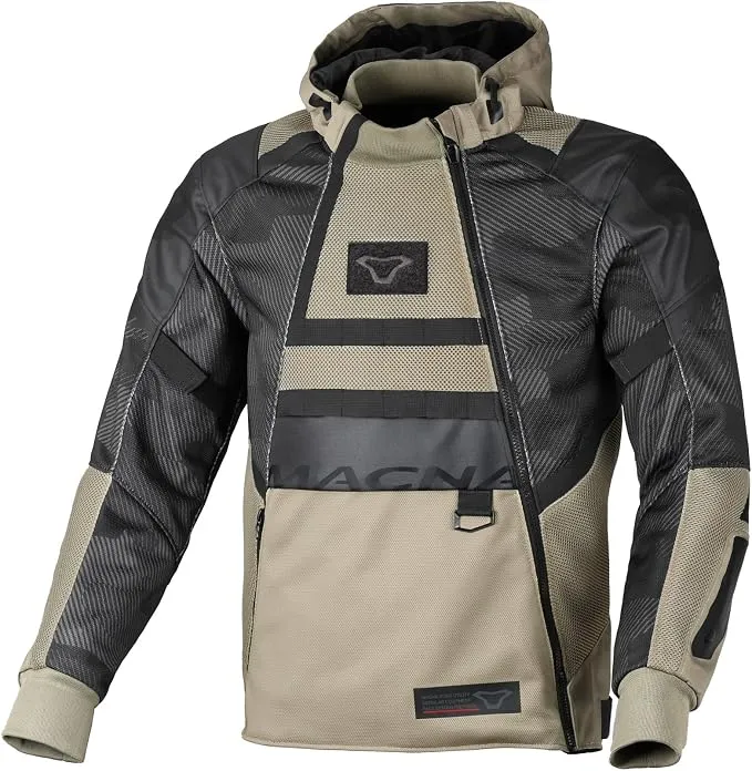 Chaqueta Moto Unisex Adulto Macna Rebelite Negra/Taupe