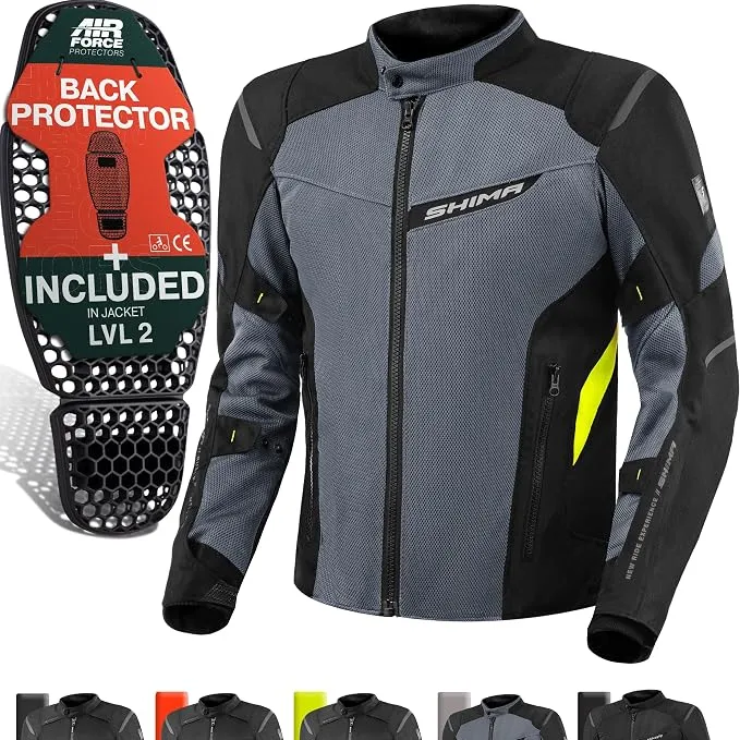 Chaqueta Moto SHIMA RUSH Hombre AIRFORCE Ventilada Impermeable